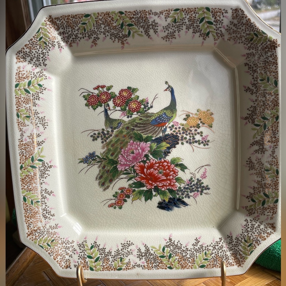 Vintage Sato Gordon Peacock Plate – Made in Japan